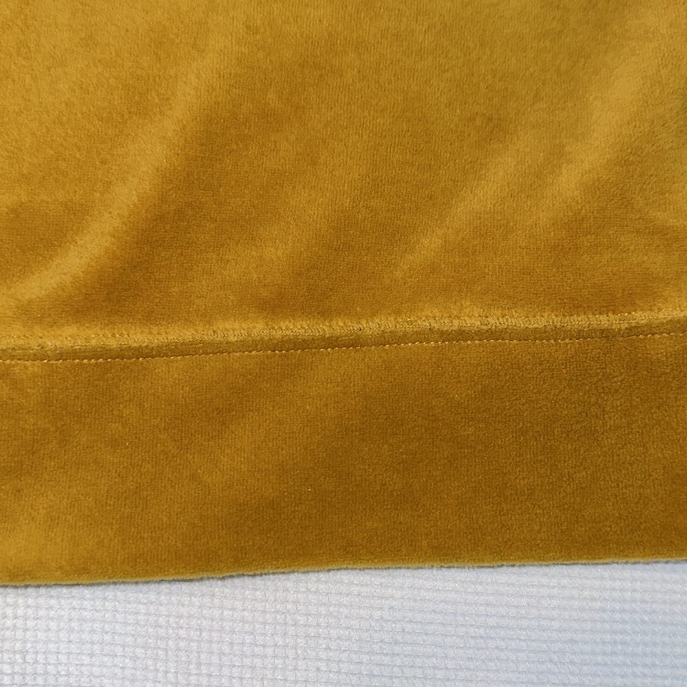 Aerie Terry Cloth Pullover Sweater Sweatshirt Top Crew Neck Marigold Yellow XS - Picture 5 of 11